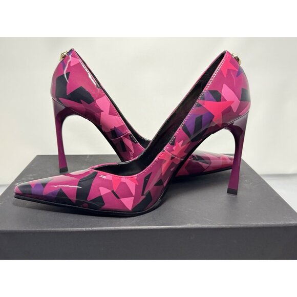 The Versace Jeans Couture Sadie Geometric Patent Pumps Shoe Size 5  EU35 - Picture 8 of 15